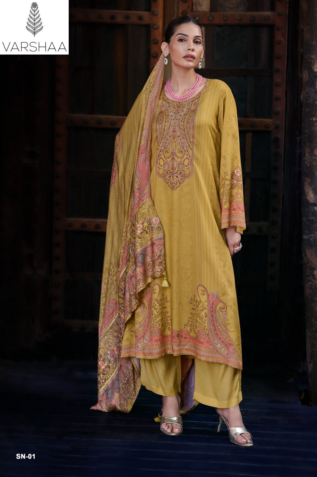 Shazneen Varshaa Viscose Muslin Pant Style Suits Wholesale Rate