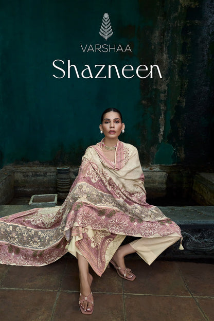 Shazneen Varshaa Viscose Muslin Pant Style Suits Wholesale Rate