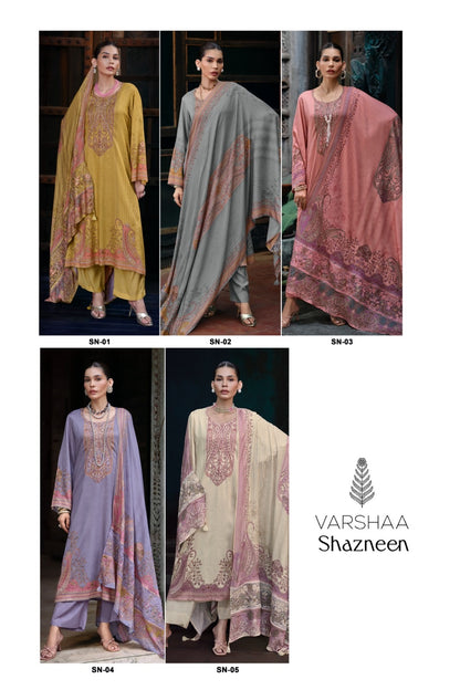 Shazneen Varshaa Viscose Muslin Pant Style Suits Wholesale Rate