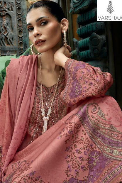 Shazneen Varshaa Viscose Muslin Pant Style Suits Wholesale Rate
