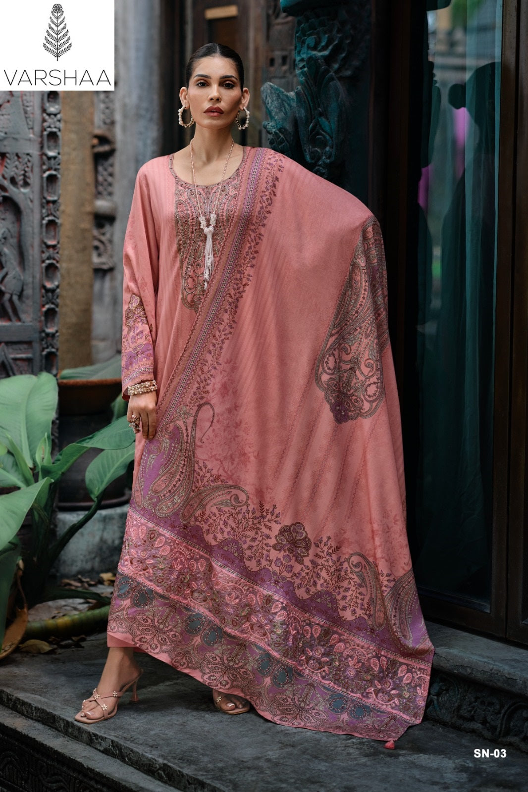 Shazneen Varshaa Viscose Muslin Pant Style Suits Wholesale Rate