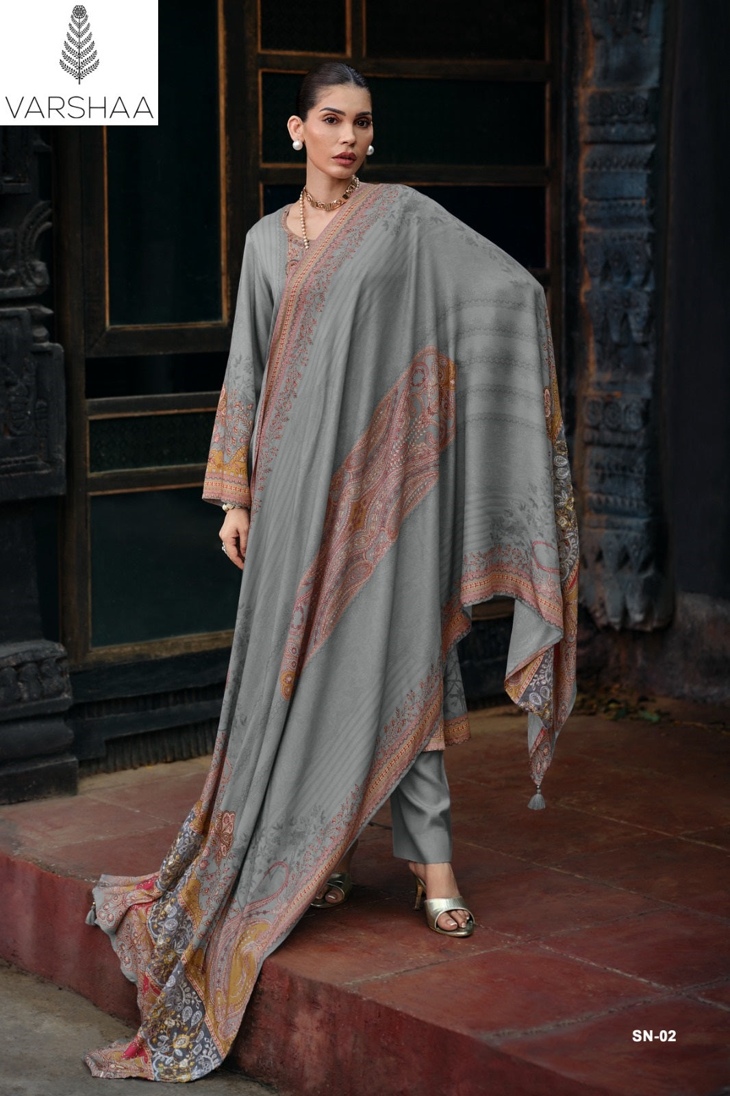 Shazneen Varshaa Viscose Muslin Pant Style Suits Wholesale Rate