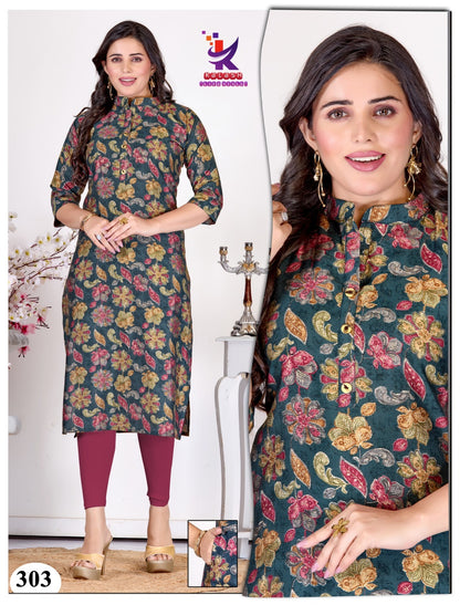 She Is Beautiful 2 Mlm Kalash Lifestyle Muslin Kurti With Pocket Wholesaler India