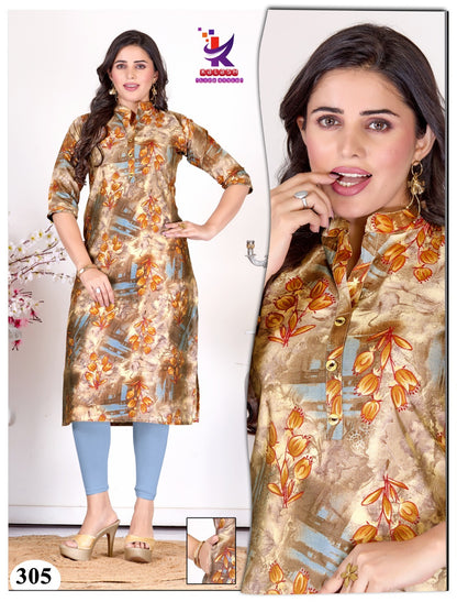 She Is Beautiful 2 Mlm Kalash Lifestyle Muslin Kurti With Pocket Wholesaler India