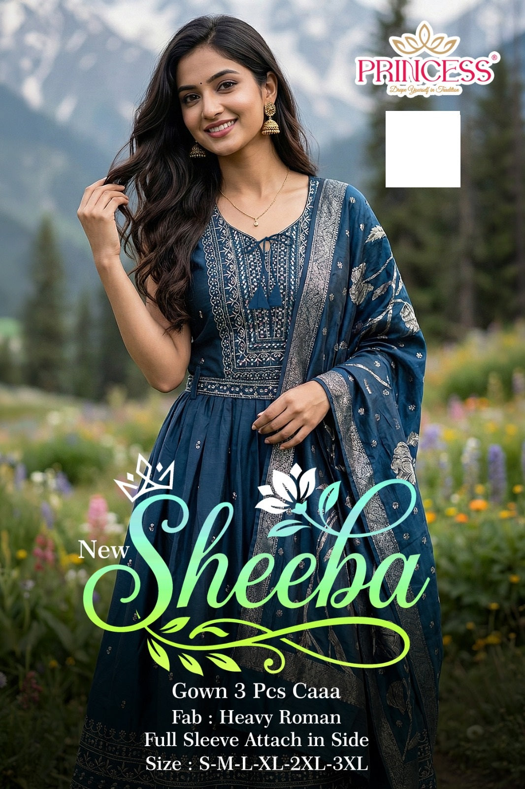 Sheeba Princess Creation Roman Silk Readymade Anarkali Suits Wholesaler Gujarat