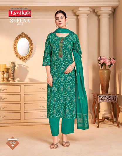 Sheena Vol 1 Taniksh Rayon Foil Readymade Pant Style Suits Manufacturer Ahmedabad