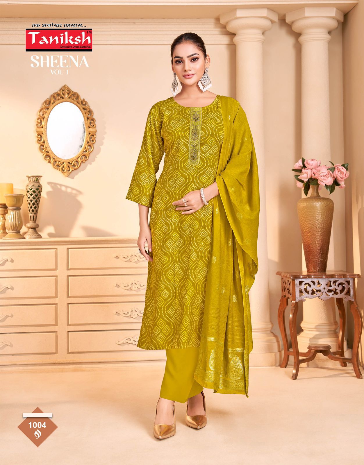 Sheena Vol 1 Taniksh Rayon Foil Readymade Pant Style Suits Manufacturer Ahmedabad