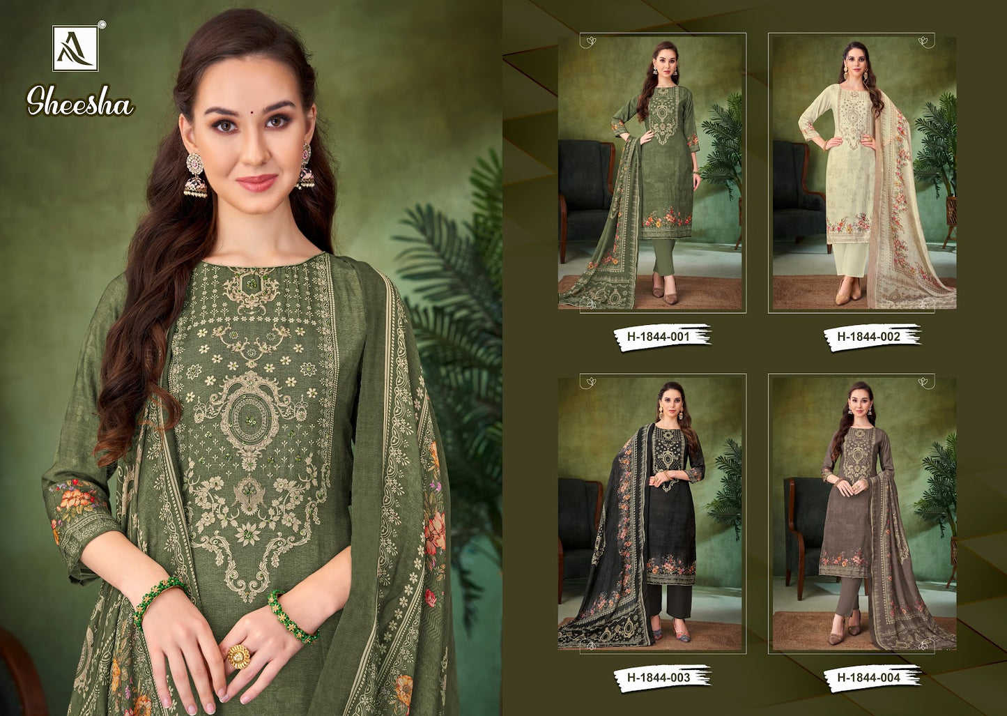 Sheesha Alok Viscose Muslin Karachi Salwar Suits Wholesale Price