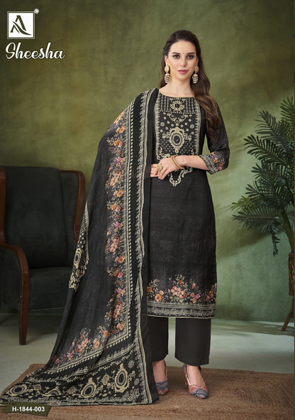 शीशा आलोक विस्कोस मलमल कराची सलवार सूट थोक मूल्य