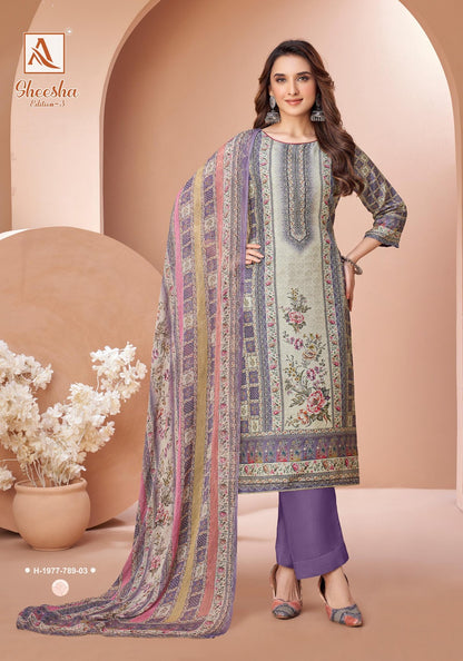 Sheesha Edition 3 Alok Pure Viscose Karachi Salwar Suits Manufacturer India