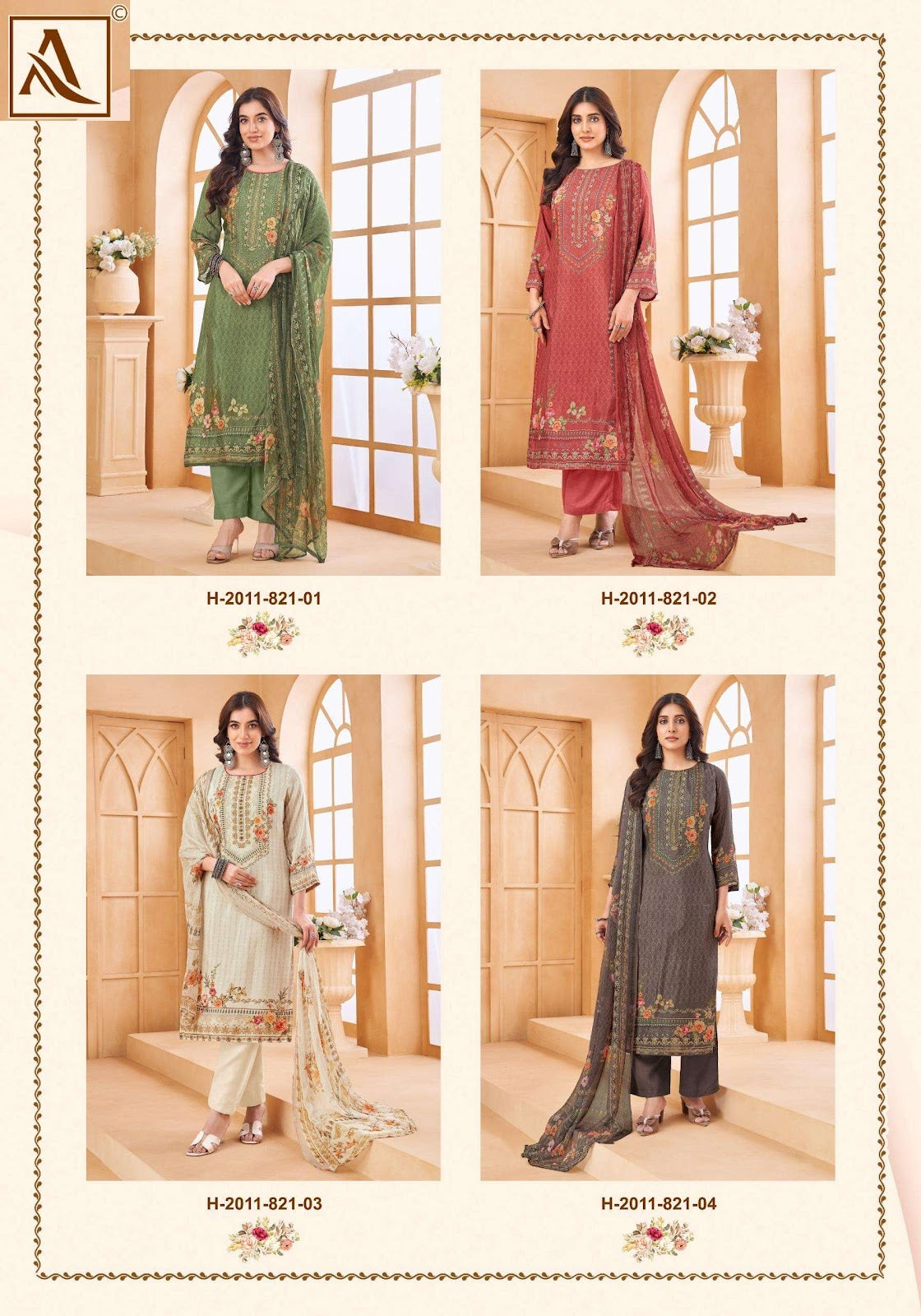 Sheesha Edition 4 Alok Viscose Muslin Karachi Salwar Suits Wholesaler Ahmedabad