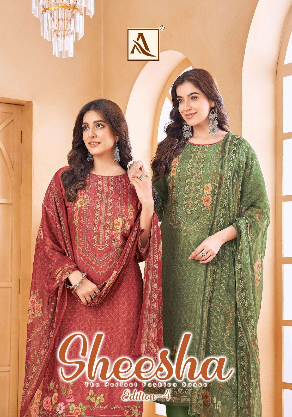 Sheesha Edition 4 Alok Viscose Muslin Karachi Salwar Suits Wholesaler Ahmedabad