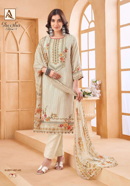 Sheesha Edition 4 Alok Viscose Muslin Karachi Salwar Suits Wholesaler Ahmedabad