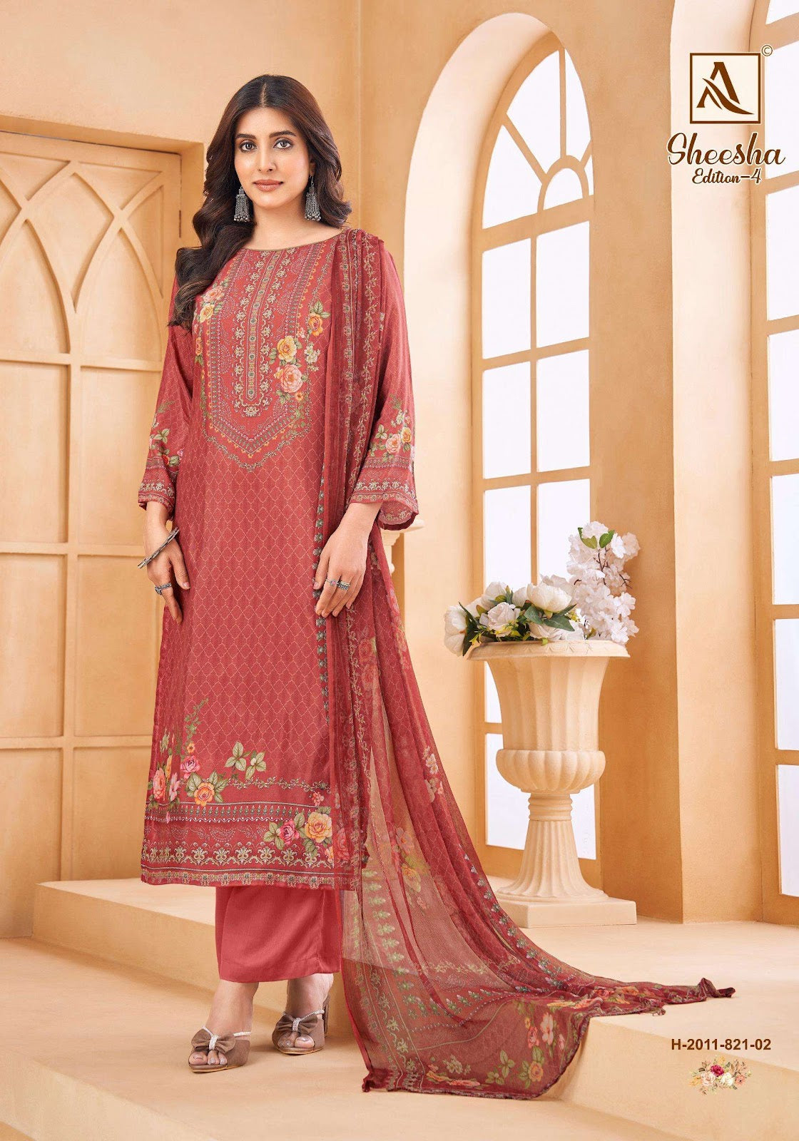 Sheesha Edition 4 Alok Viscose Muslin Karachi Salwar Suits Wholesaler Ahmedabad