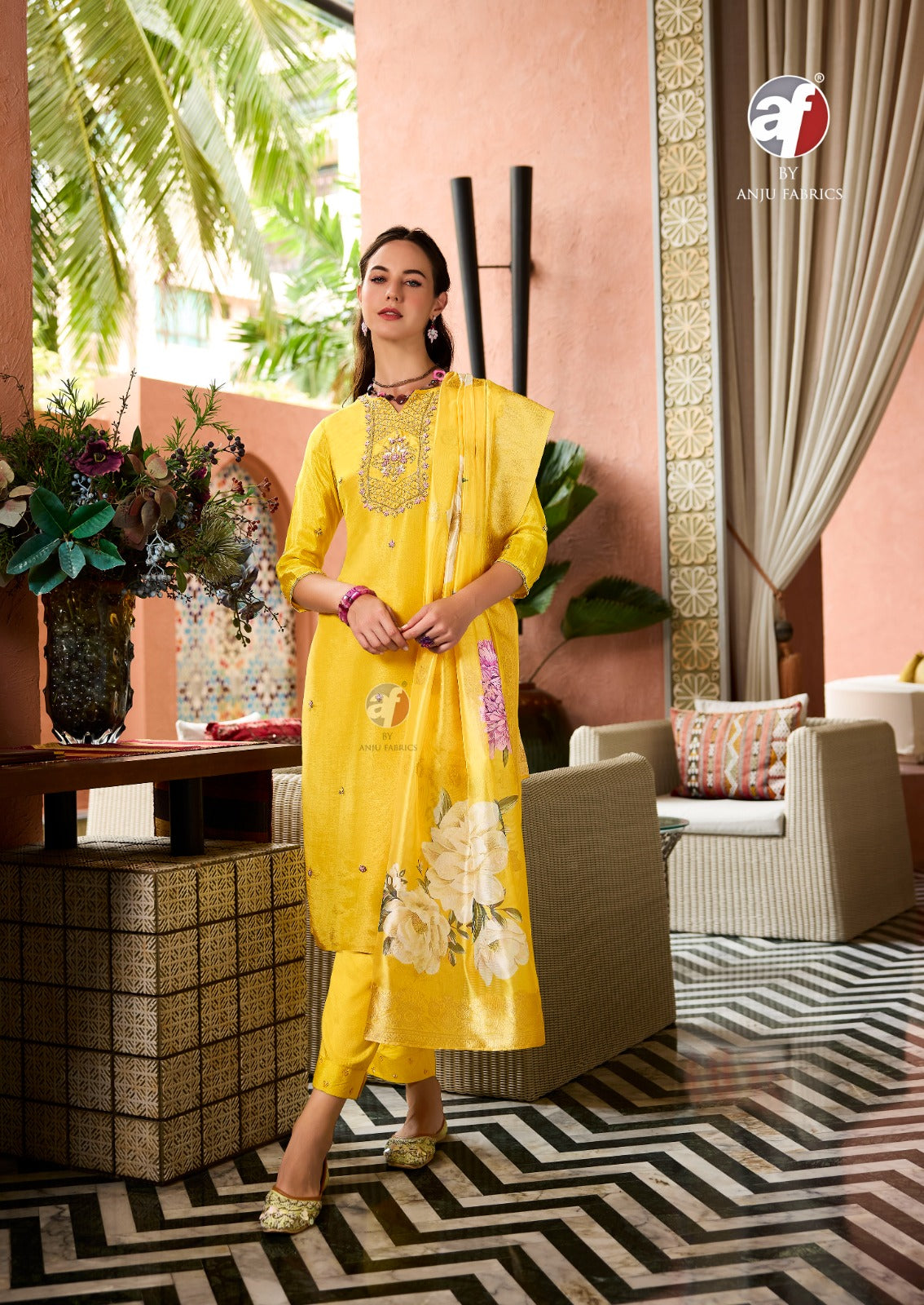 Sheesha Vol 3 Af Tissue Simmer Readymade Pant Style Suits Supplier Ahmedabad