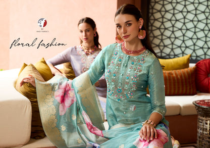 Sheesha Vol 3 Af Tissue Simmer Readymade Pant Style Suits Supplier Ahmedabad