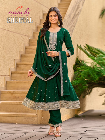 Sheetal Aanchi Vichitra Silk Readymade Anarkali Suits Wholesale Price
