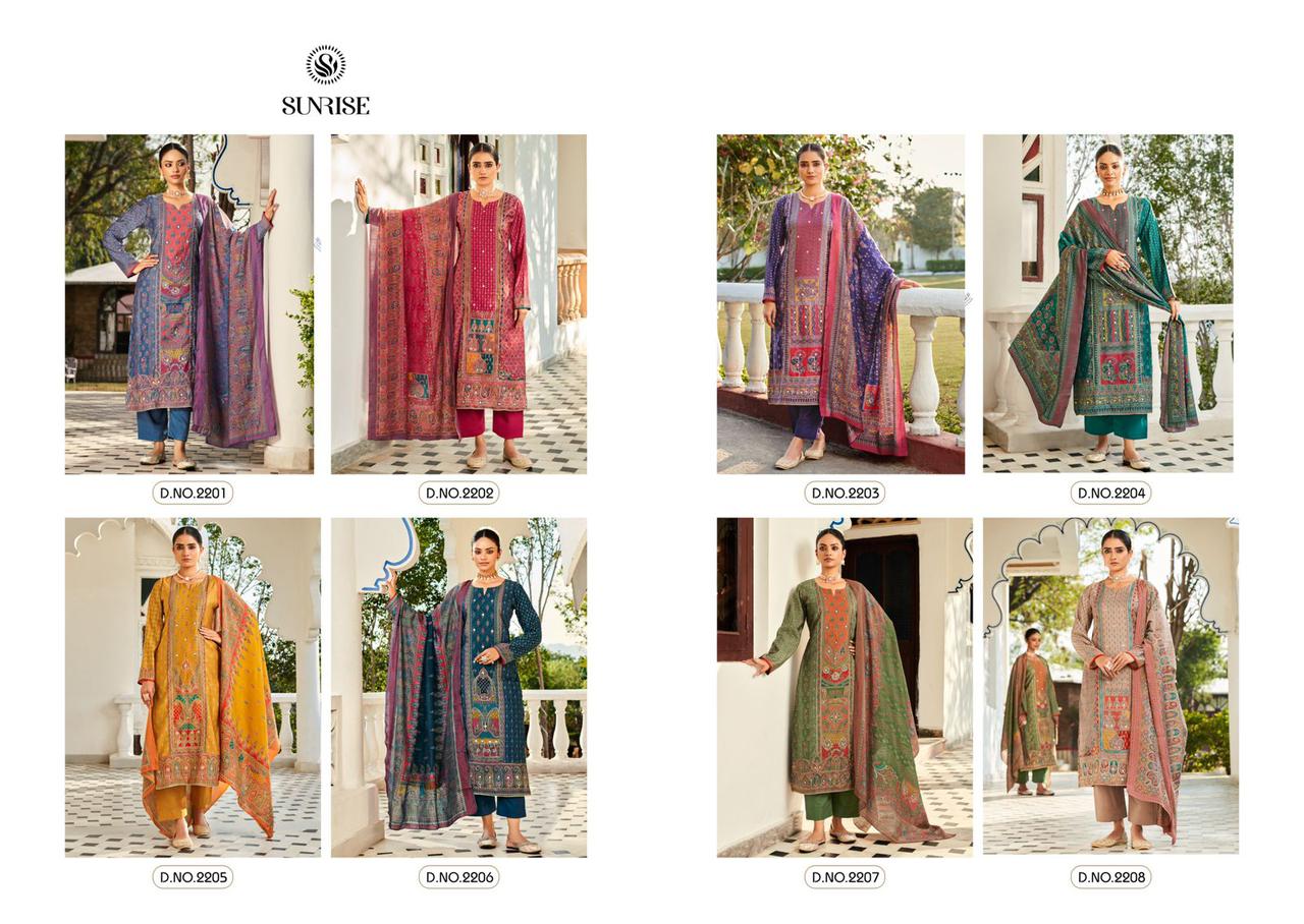 Shefali Silk Sunrise Modal Silk Pant Style Suits Wholesale Price