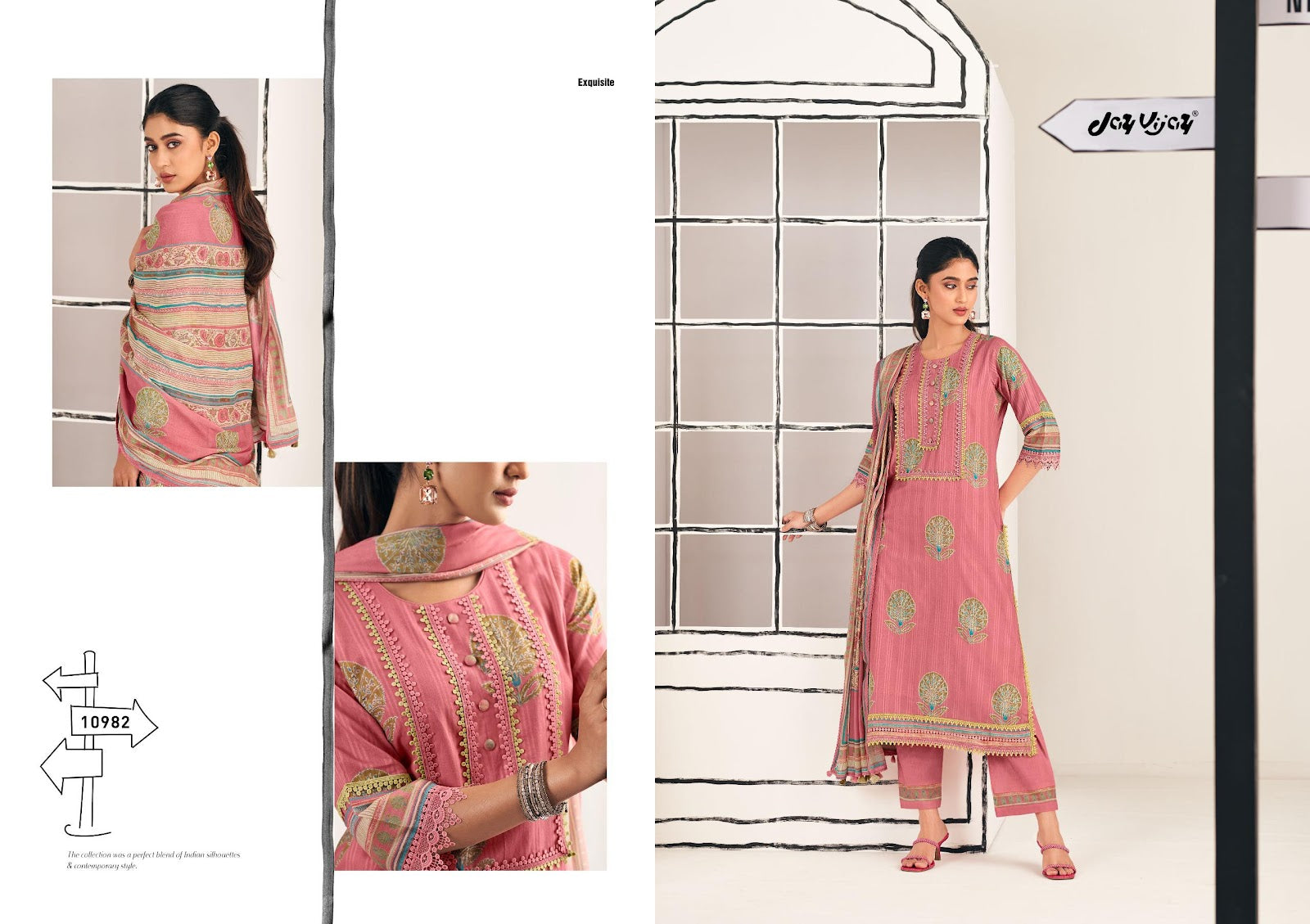 Shehar Diaries Jay Vijay Cotton Pant Style Suits Exporter