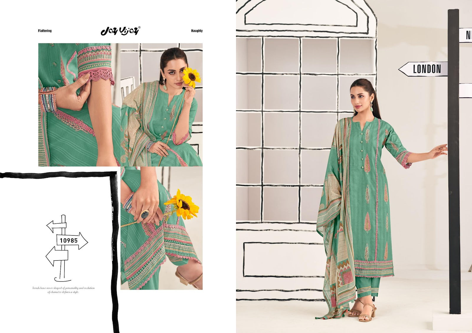 Shehar Diaries Jay Vijay Cotton Pant Style Suits Exporter