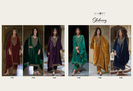 Shehnaaz Kilory Velvet Suits Manufacturer Gujarat