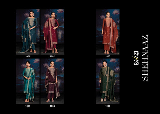Shehnaaz Raazi Woven Silk Pant Style Suits Wholesale Rate