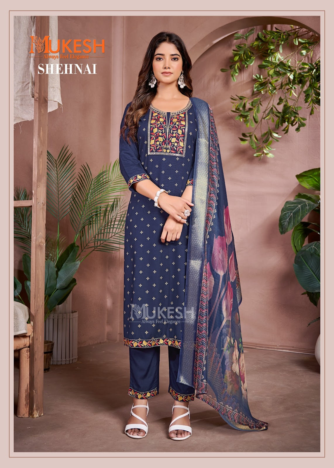 Shehnai Banwery Rayon 14Kg Readymade Pant Style Suits Supplier India