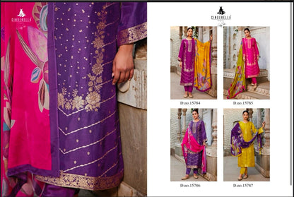 Shehnai Cinderella Silk Jacquard Pant Style Suits Manufacturer India