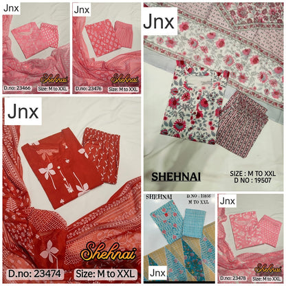 Shehnai Jnx Jaipur Cotton Readymade Pant Style Suits Manufacturer India