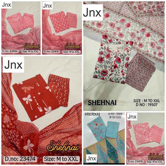 Shehnai Jnx Jaipur Cotton Readymade Pant Style Suits Manufacturer India