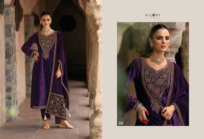 Shehzaadi Kilory Velvet Suits Manufacturer India