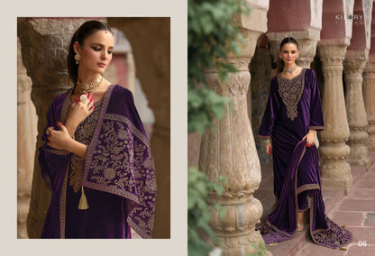 Shehzaadi Kilory Velvet Suits Manufacturer India