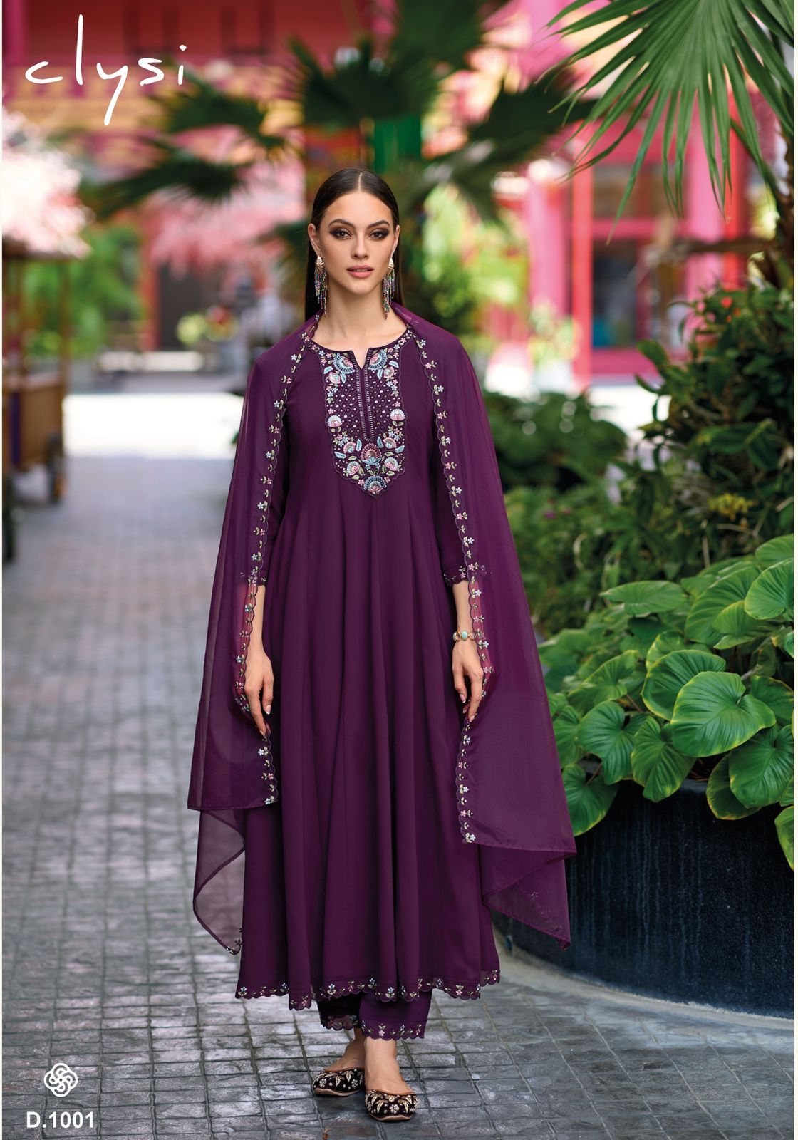 Shehzadi Karwa Chouth Special Clysi Viscose Readymade Anarkali