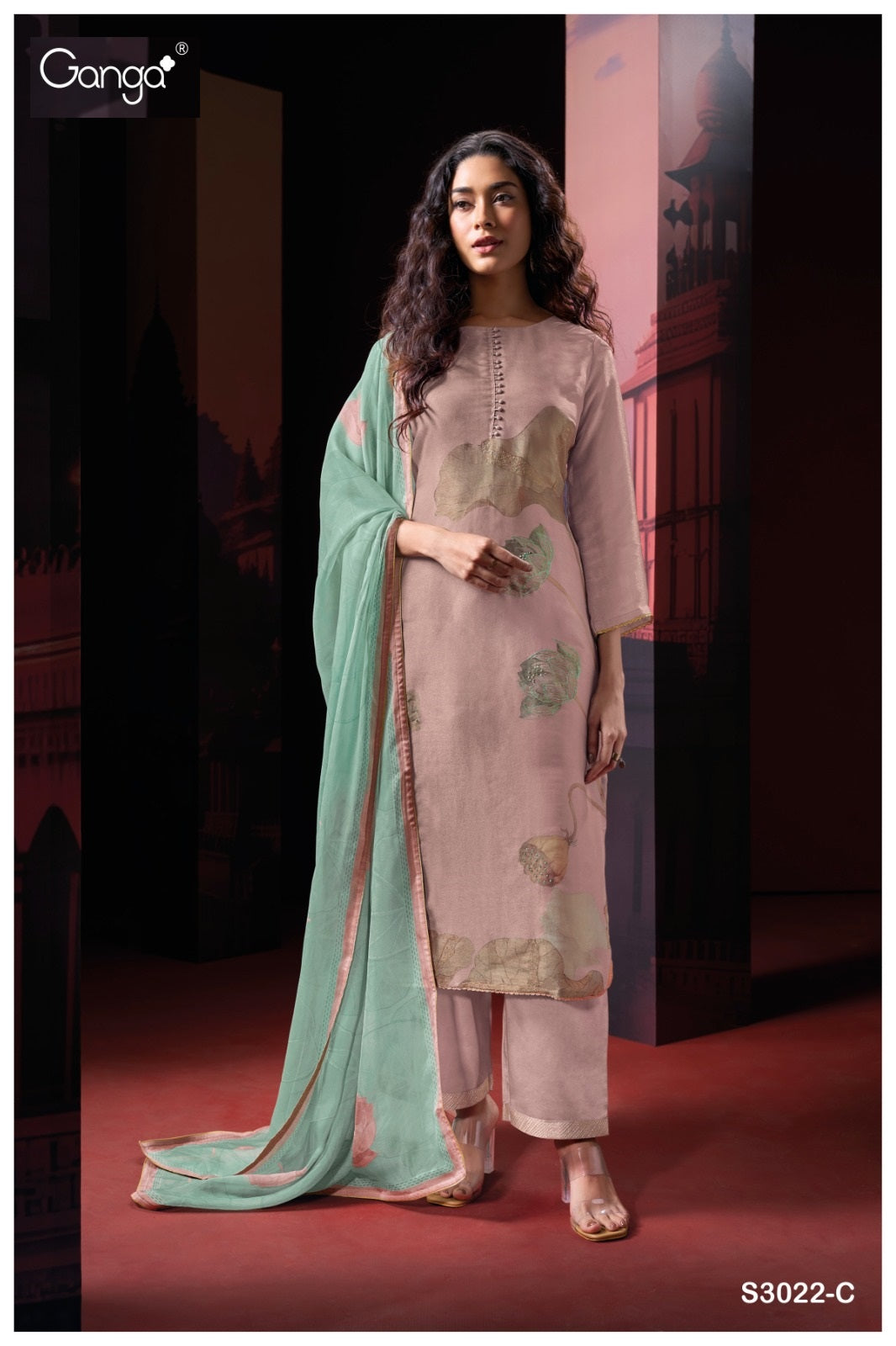 Shein 3022 Ganga Premium Bemberg Plazzo Style Suits Manufacturer