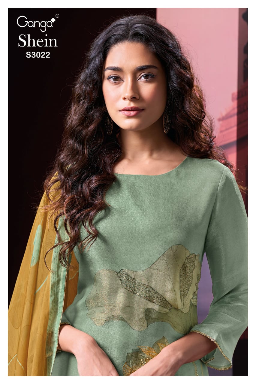 Shein 3022 Ganga Premium Bemberg Plazzo Style Suits Manufacturer