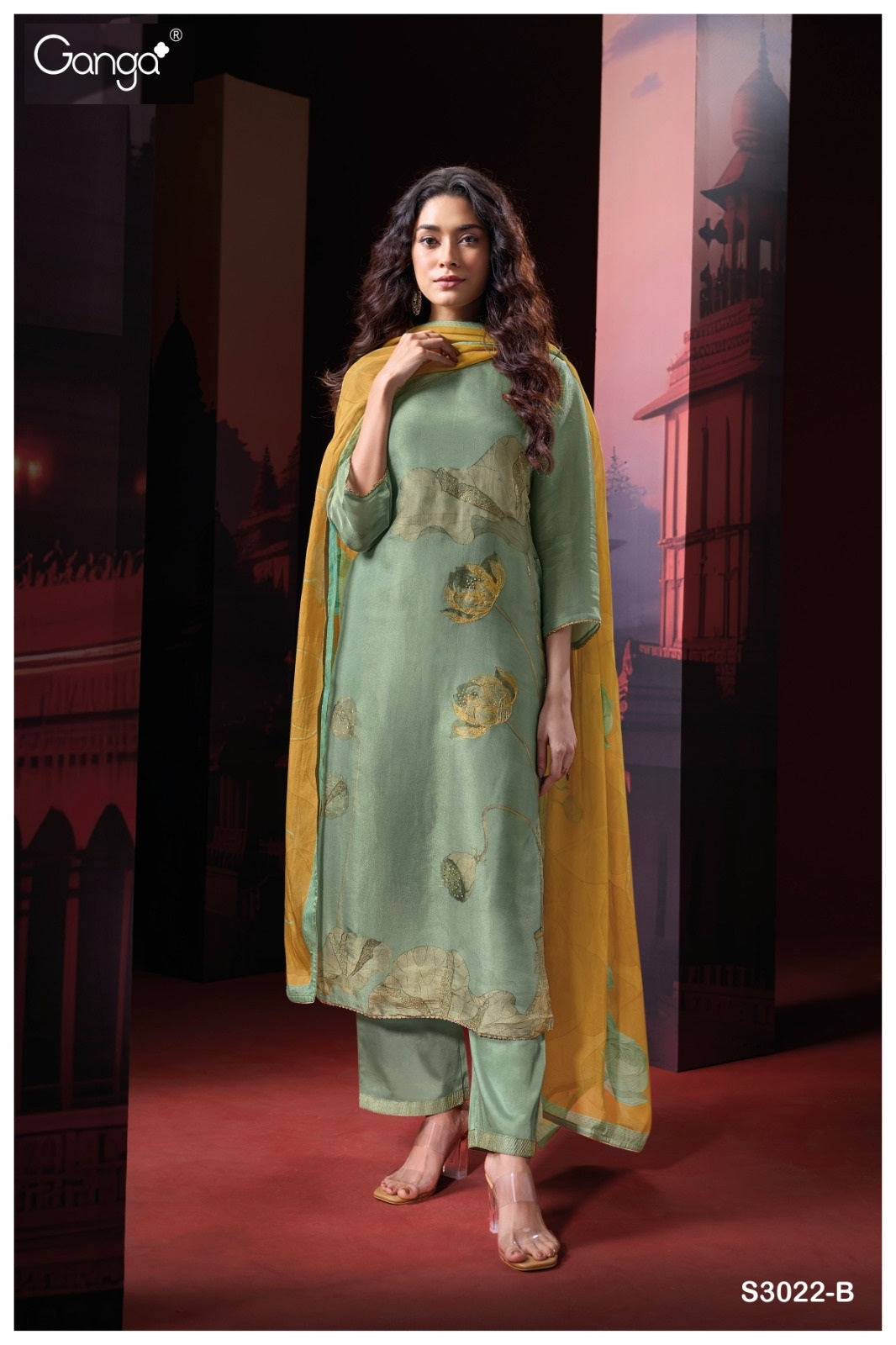 Shein 3022 Ganga Premium Bemberg Plazzo Style Suits Manufacturer