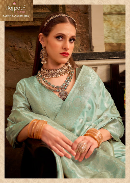 Shella Gold Rajpath Satin Silk Sarees Exporter Gujarat