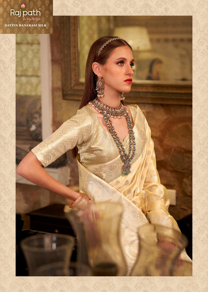 Shella Gold Rajpath Satin Silk Sarees Exporter Gujarat