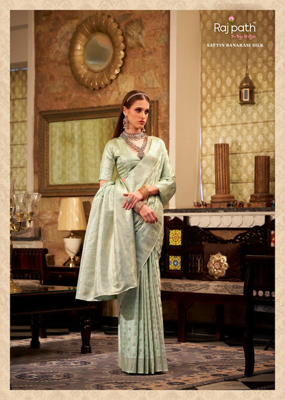 Shella Gold Rajpath Satin Silk Sarees Exporter Gujarat