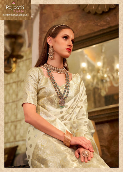 Shella Gold Rajpath Satin Silk Sarees Exporter Gujarat