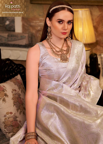 Shella Gold Rajpath Satin Silk Sarees Exporter Gujarat
