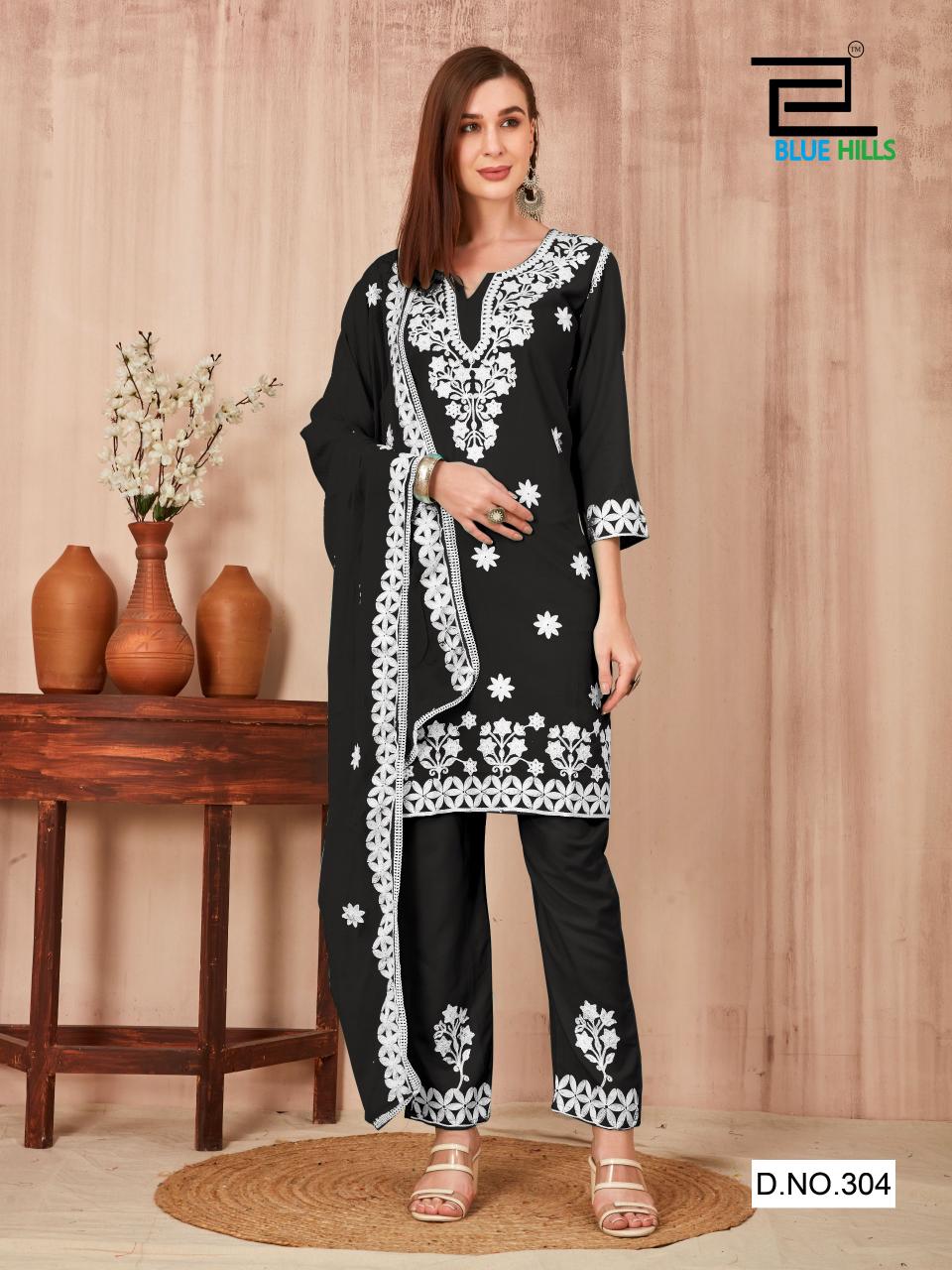 Shenaaz Vol 3 Blue Hills Rayon 14Kg Readymade Pant Style Suits