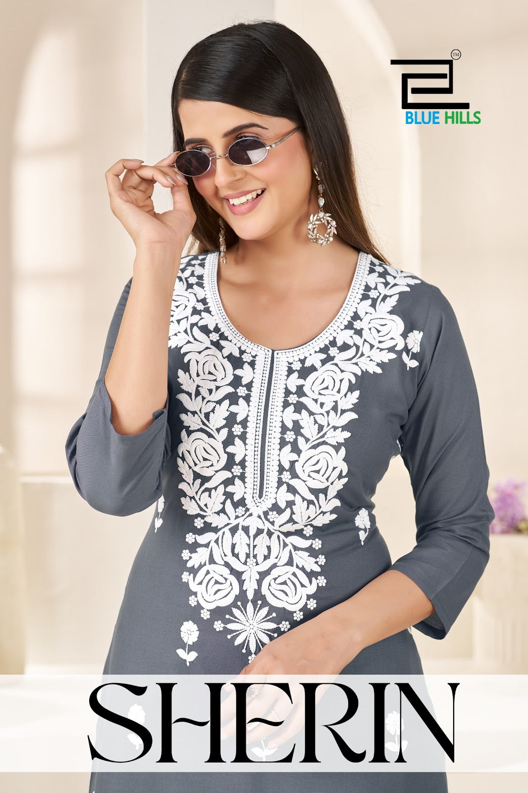 Sherin Blue Hills Rayon 14Kg Kurti Plazzo Set Manufacturer India