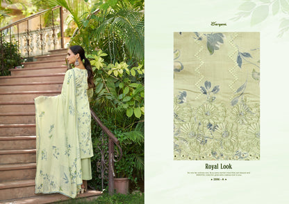 Sherlin Sargam Prints Pure Jam Pant Style Suits Exporter