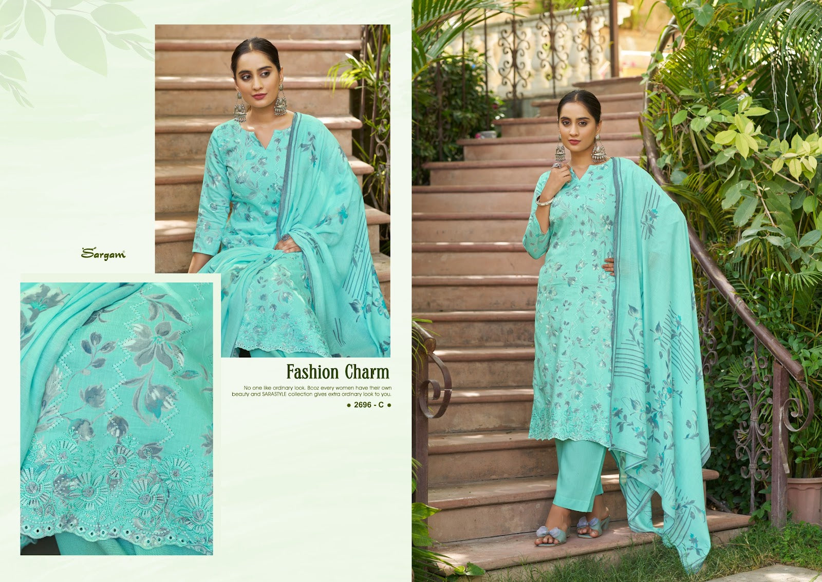 Sherlin Sargam Prints Pure Jam Pant Style Suits Exporter