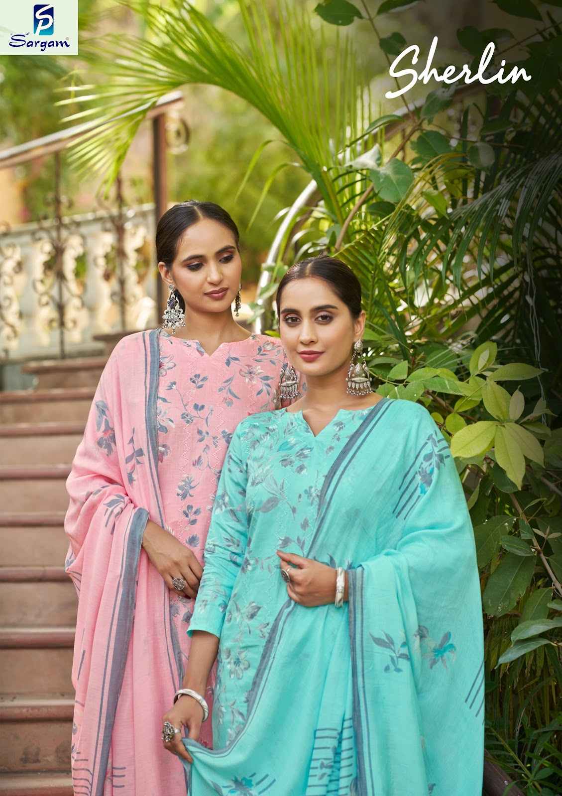 Sherlin Sargam Prints Pure Jam Pant Style Suits Exporter