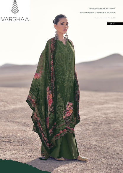 Sheron Varshaa Crape Plazzo Style Suits Manufacturer Ahmedabad
