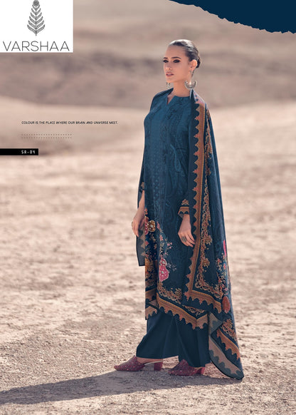 Sheron Varshaa Crape Plazzo Style Suits Manufacturer Ahmedabad