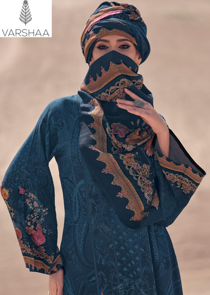 Sheron Varshaa Crape Plazzo Style Suits Manufacturer Ahmedabad