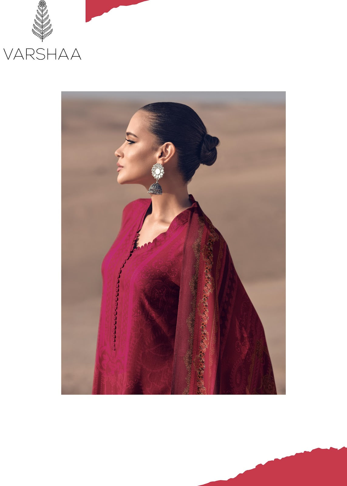 Sheron Varshaa Crape Plazzo Style Suits Manufacturer Ahmedabad